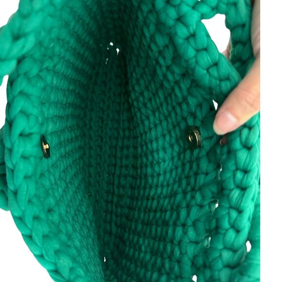 NEW Boho Handmade knitted bag GREEN Women's Fashion Purse Rare Fairy Cottegecore - Picture 5 of 7